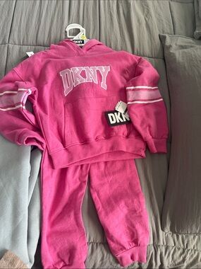 DKNY Hot Pink Hoodie and Jogger Set